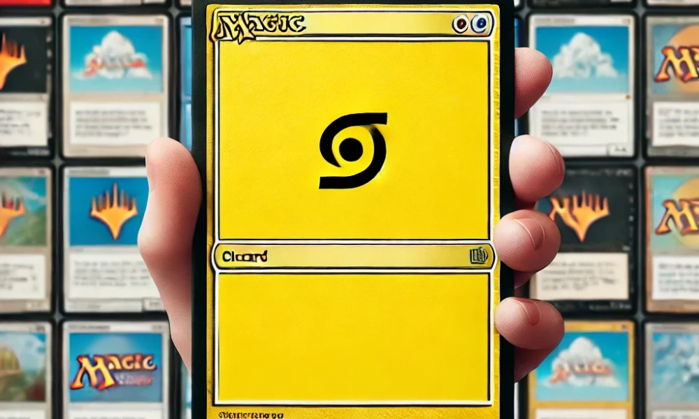 mtg discard filler yellow no border